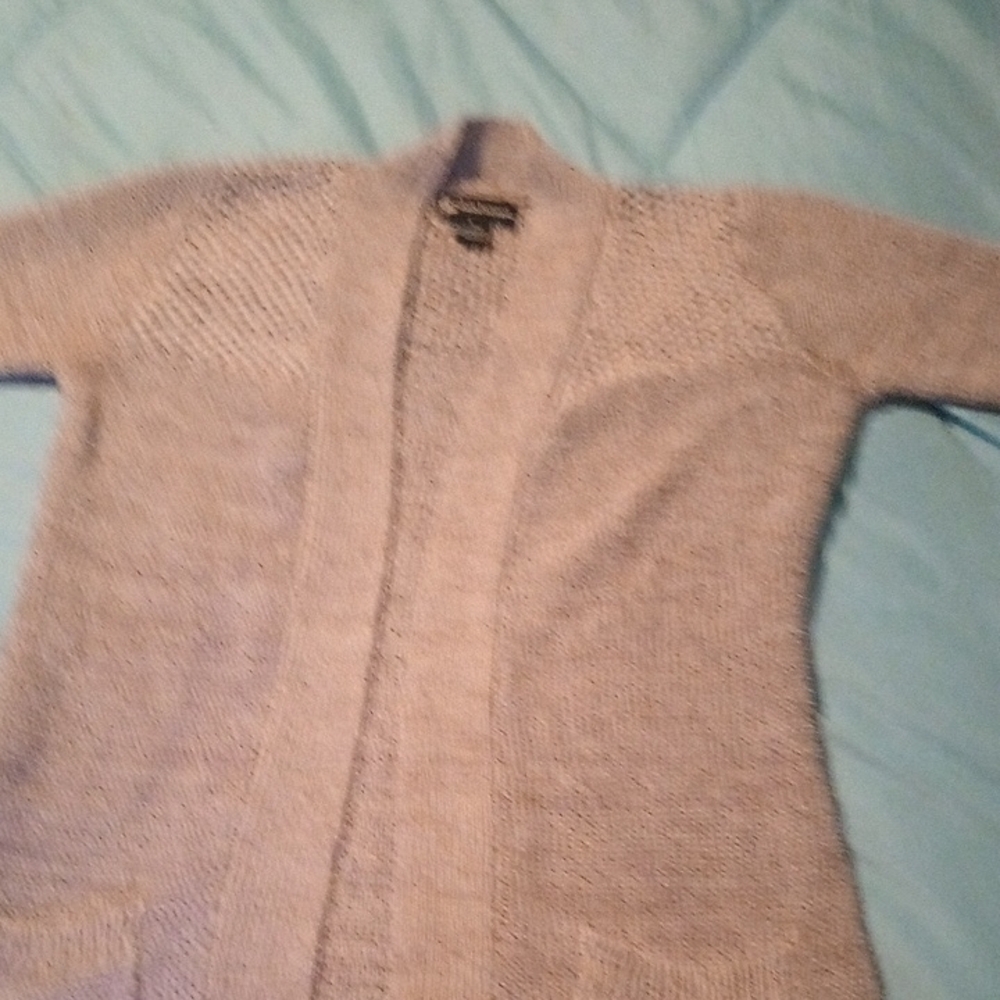Valerie Bertinelli Gray Cardigan Sweater